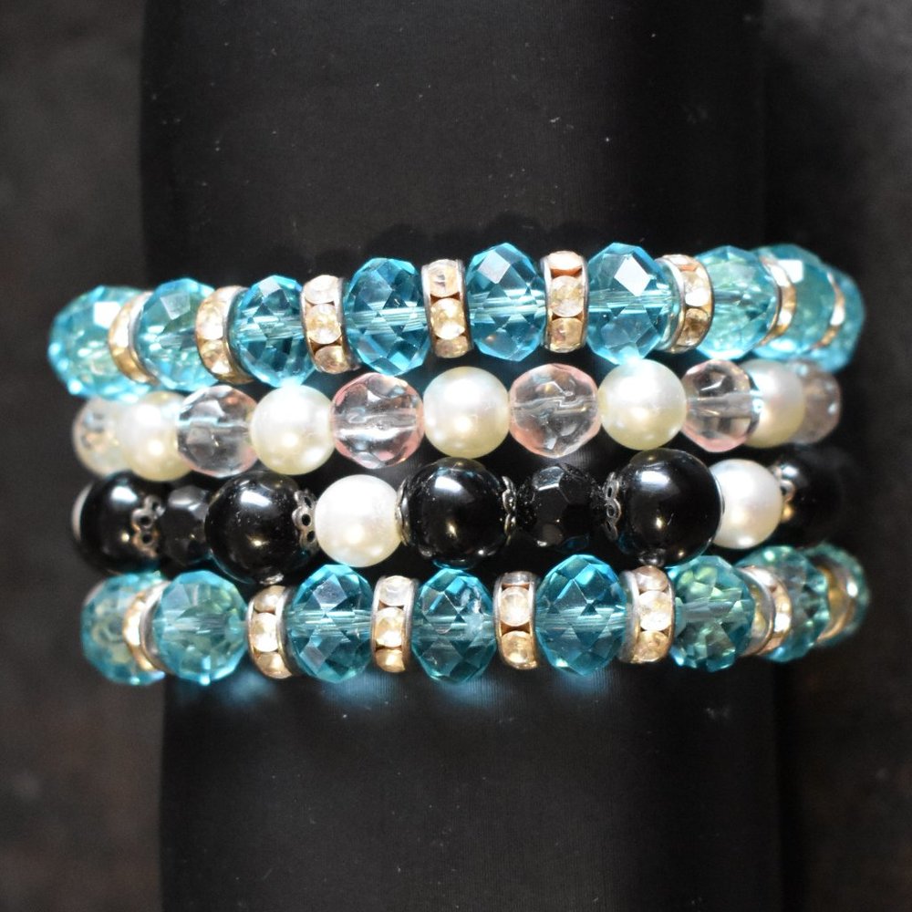 4 Pearl Crystal Bracelets